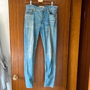 Wilfred/Citizens of Humanity light wash high rise skinny jeans